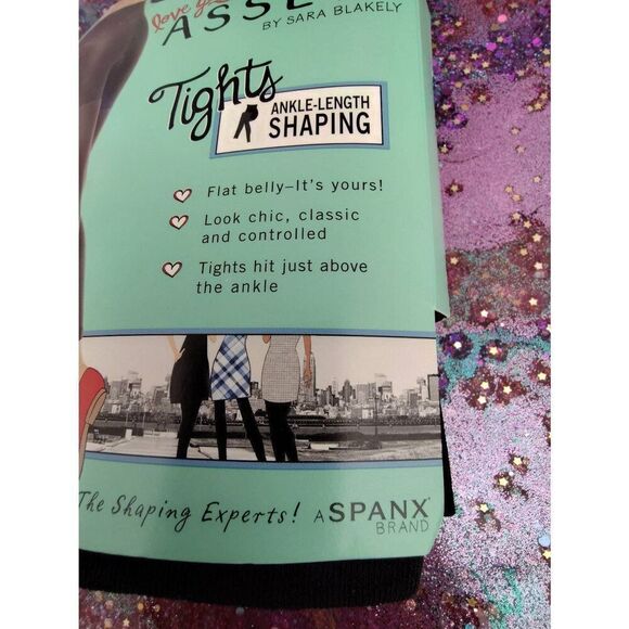 ASSETS BY SARA BLAKELY SPANX BLACK ANKLE LENGTH SHAPING TIGHTS SIZE 4 - Picture 2 of 8